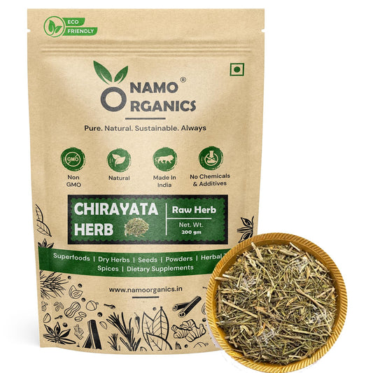 Namoorganics - chirayata - 200 gram - chirata Leaves, Bhunimba, bitter stick, Chiaravata, Chiraita, Anaryatikta, Balmony, Gentiana, Kirata, Swertia Chirayita, Kairata, Chiaravata, and Chitetta (200 g)