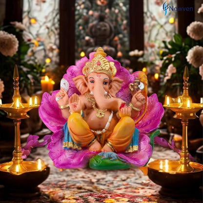 Ganesh Idol Ganapati Murti, Polymarble Statue for Home Mandir