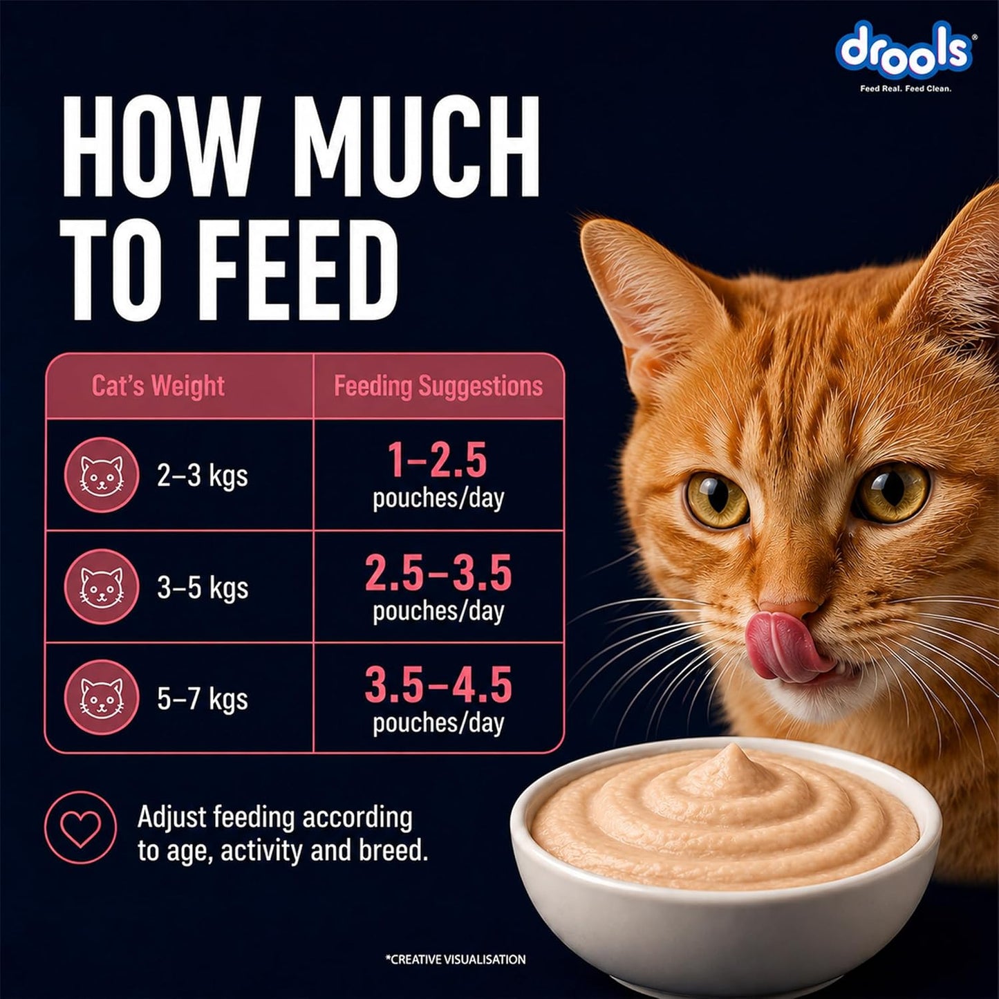 Drools Adult Cat Wet Mousse 80g Pack of 5, 400g | Salmon Flavour | Rich in Protein | Promotes Hydration & Easy to Digest | No Artificial Flavours | Packed with Essential Vitamins & Antioxidants