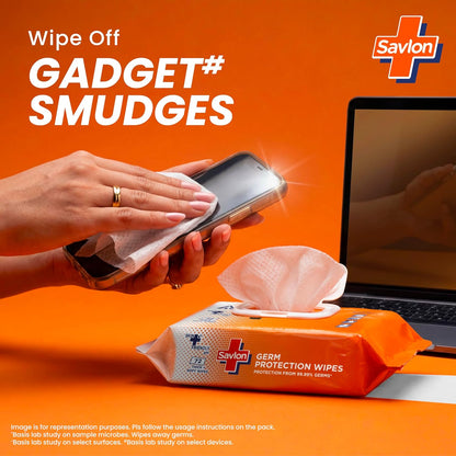 ITC Savlon Germ Protection Multipurpose Thick & Soft Wet Wipes Fliptop Lid 72 Count | Thick & soft | 99.99% Germ Protection | For Skin & Surface | Fresh Fragrance | Pair with Savlon Handwash