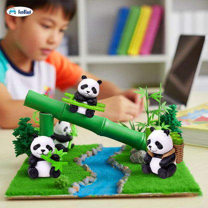 Panda Miniature Figurines - Decorative Showpiece, Gift for Him/Her, Diwali Deepwali New Year Home Decor, Bedroom, Living Room, Office, Table, Car Dashboard (Style-B)