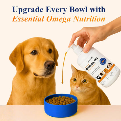 Petroyale Omega 3 Fish Oil for Dogs & Cats - Salmon Fish Oils with Omega 3 6 9 - Supports Skin, Coat, Joints & Immunity- Fish Oil for Dogs & Cats 200ml
