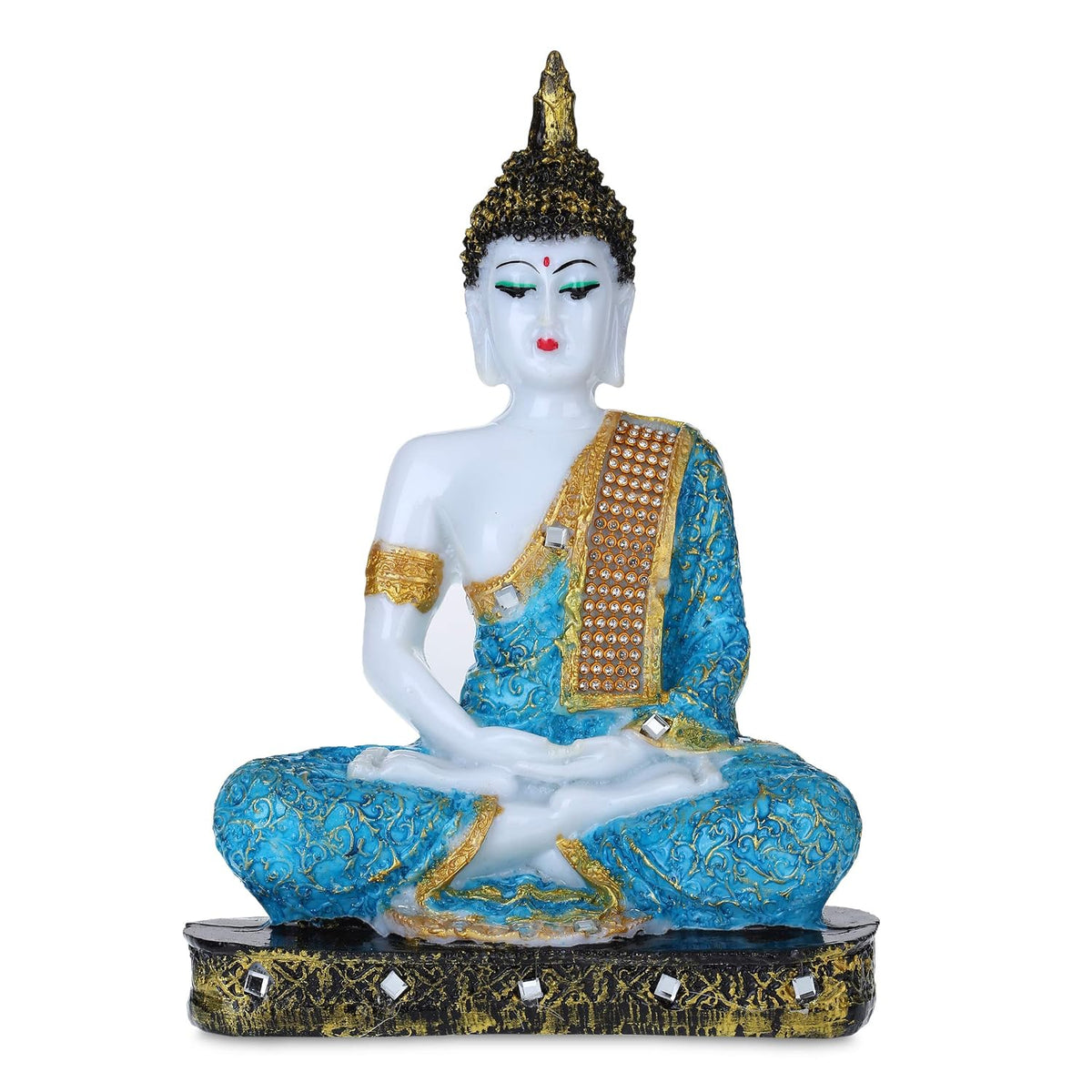 Polyresin Sitting Buddha Idol Handcrafted Statue Showpiece for HomeDecor,Living Room Decoration Gift Items