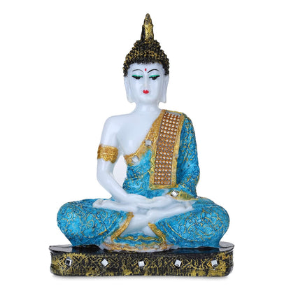 Polyresin Sitting Buddha Idol Handcrafted Statue Showpiece for HomeDecor,Living Room Decoration Gift Items