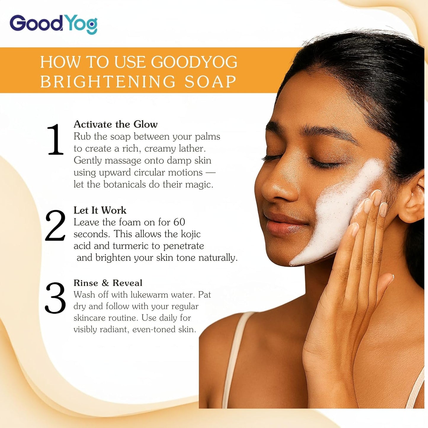 GoodYog 2% Kojic Acid Soap (100g, Pack of 2) with Turmeric for Pigmentation, Dark Spots & Tan Removal | For Dark Underarms, Knees & Elbows | For Men & Women - 200g