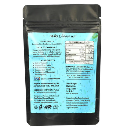 SoulSustain Sunflower Seeds, Shelled Sunflower Kernels for Snacking, Baking, Salads and Trail Mix, Vegan Protein, Keto Friendly, Non GMO, Bulk Snack Food
