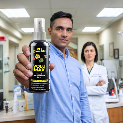 Growfitz Ayurvedic Hair Serum Spray 100 ml | Hair Protection Spray for Women & Men | 4% Anagain, 2% Baicapil, Biotin & Rice water | Shine, Smoothness & Hair Fall Protection (Pack of 1)
