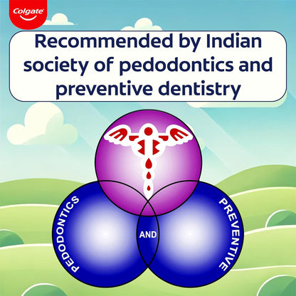 Colgate Kids Tiger Toothpaste for 2-5 Years - 80gm, Tooth Paste with 50% Lesser Abrasive Formula for Protecting Against Cavities (Strawberry Flavour)