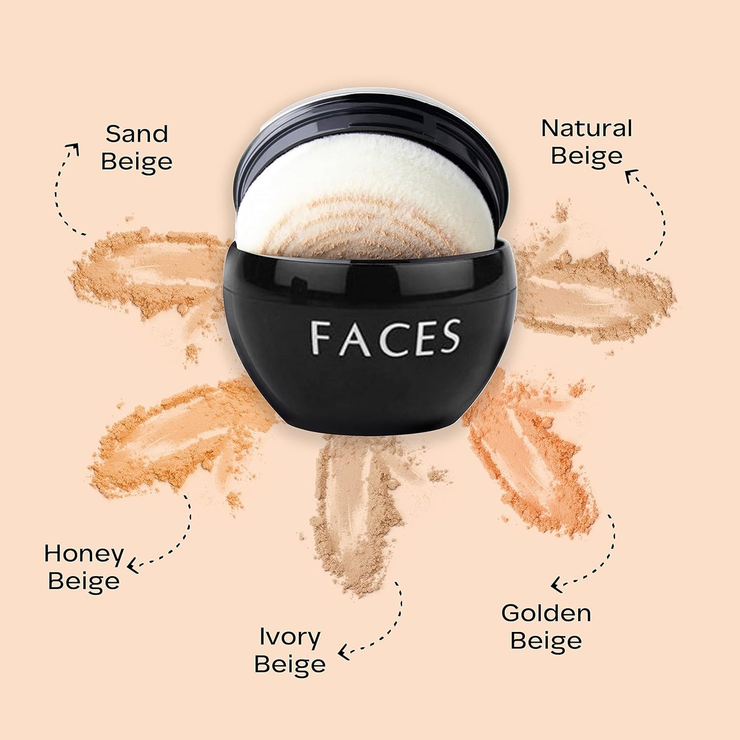 FACES CANADA Ultime Pro Mineral Loose Powder - Sand Beige 03, 7g| Light-Medium Coverage | Soft Luminous Glow | Flawless Makeup Setting Powder | Silky Matte Finish