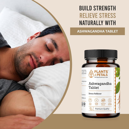 PLANTS & PETALS Ashwagandha Tablets, 60 Tablets Ayurvedic Ashwagandha tablets crafted for daily wellness, strength, stamina and vitality.