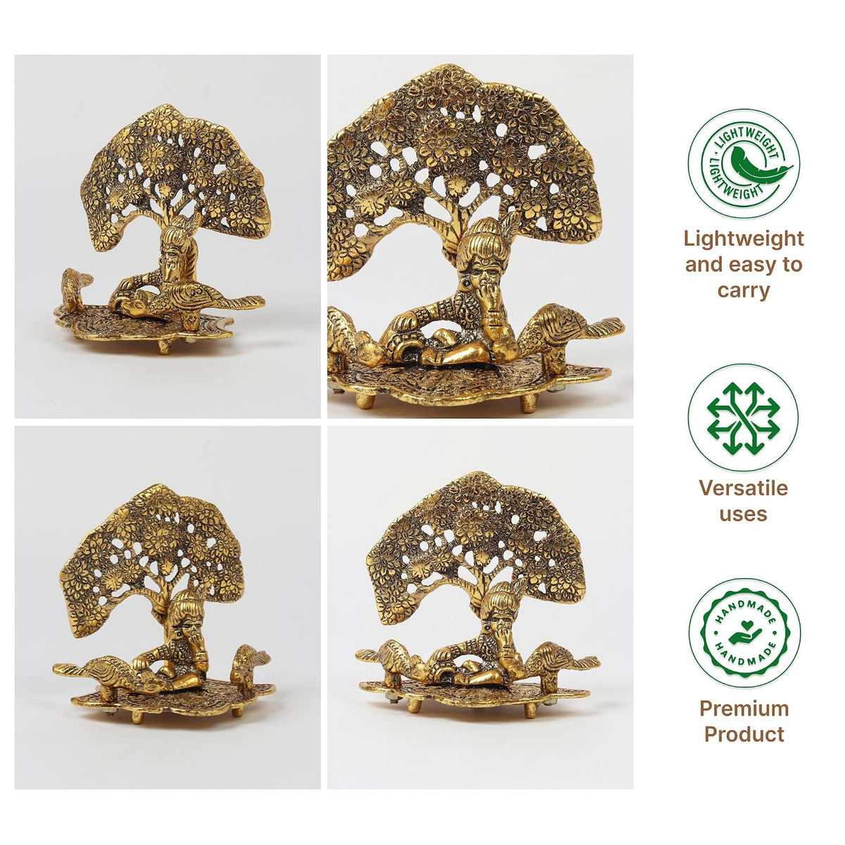 Radha Krishna Idol & Figurine for Home | God Idol for Pooja Room | Krishna Statue, Radha Krishna Murti & Gift Article (L13 x W8 x H12 cm)