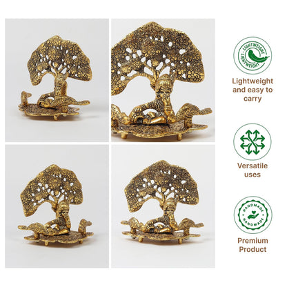 Radha Krishna Idol & Figurine for Home | God Idol for Pooja Room | Krishna Statue, Radha Krishna Murti & Gift Article (L13 x W8 x H12 cm)
