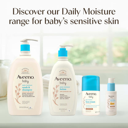 Aveeno Baby Gentle Wash and Shampoo with Natural Oat Extract, Tear and Lightly Scented, 33 fl. Oz (976ml)