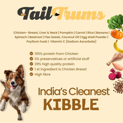 TailTrums Dog Food (900g, Kibble)