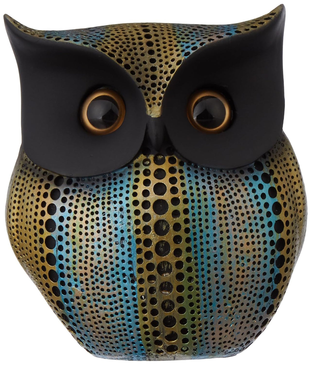 Modern Classy Happy Owl Resin Art Figure Showpiece (Multicolor), 13L X 6.5W X 14H CM