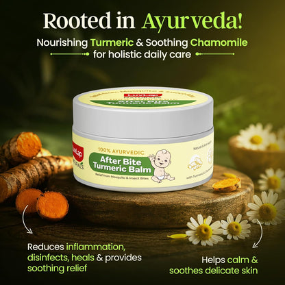 LuvLap Naturals After Bite Turmeric Balm with Pudina, 25gm, Mosquito & insect Bites, 100% Ayurvedic, Gives relief from Rashes, Antiseptic & Anti-inflammatory, Dermatologically Tested, 25g