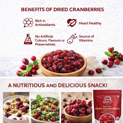 DRY GOODS CO. Dried Cranberries 200g | No Added Sugar | Dry Fruits