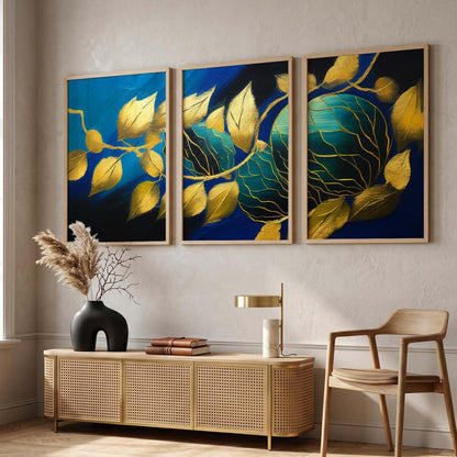 Painting for Wall Decoration - Modern Art Wall Decor Framed Painting for Living Room Bedroom - Framed Wall Posters/Paintings with Frame Set of 3 (Art 2, 10x13 inch)