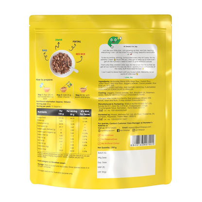 Little Joys Millet Choco Crunch | Healthy Breakfast Cereal for Kids | Made with Ragi, Jowar, Foxtail & Red Rice | No Maida, No Refined Sugar | Sweetened with Jaggery | 250gm