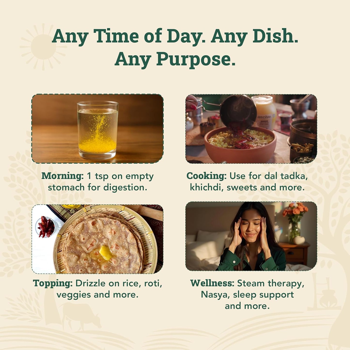 Anveshan A2 Desi Cow Ghee 150ml | Traditionally Bilona-Churned, Danedar Ghee | Aromatic| NABL Lab Tested (70+ tests), Cruelty-Free | Grass-Fed | Glass Jar