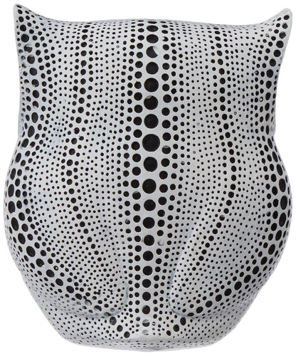 Modern Classy Happy Owl Resin Art Figure Showpiece (White), 13 x 6.5 cm