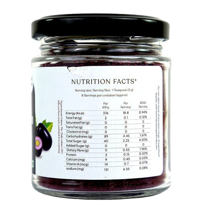 Nectar Superfoods Freeze Dried Black Jamun Powder- 80 grams Jar-Pack of 1 Nos | 100% Natural | No Added Sugar, Preservative-Free & Vegan | Processed in India
