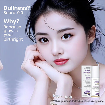 Get Nectar Happiness Glow Serum Cream with 3% Kojic Acid 5% Niacinamide 1% Alpha Arbutin & 25% Beta-Glucan for Dark Spots, Anti-Pigmentation, Brightening, Glowing Skin 50ml