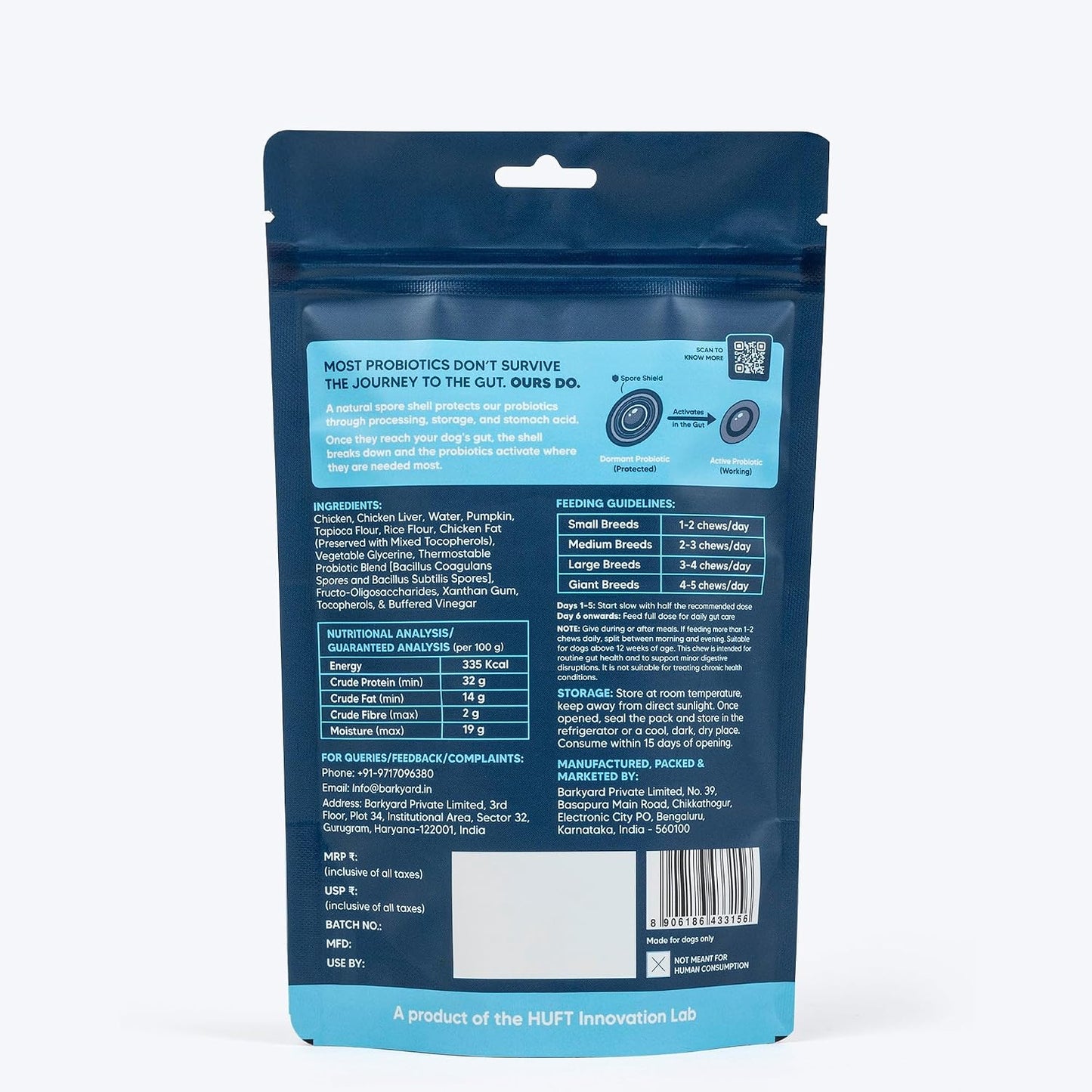 Sara’s Daily Probiotic Chews for Dogs – 70g | Gut & Digestive Health Treats | Supports Digestion, Immunity & Overall Wellness | All Breeds, Puppies & Adults
