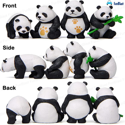 Panda Miniature Figurines - Decorative Showpiece, Gift for Him/Her, Diwali Deepwali New Year Home Decor, Bedroom, Living Room, Office, Table, Car Dashboard (Style-D)