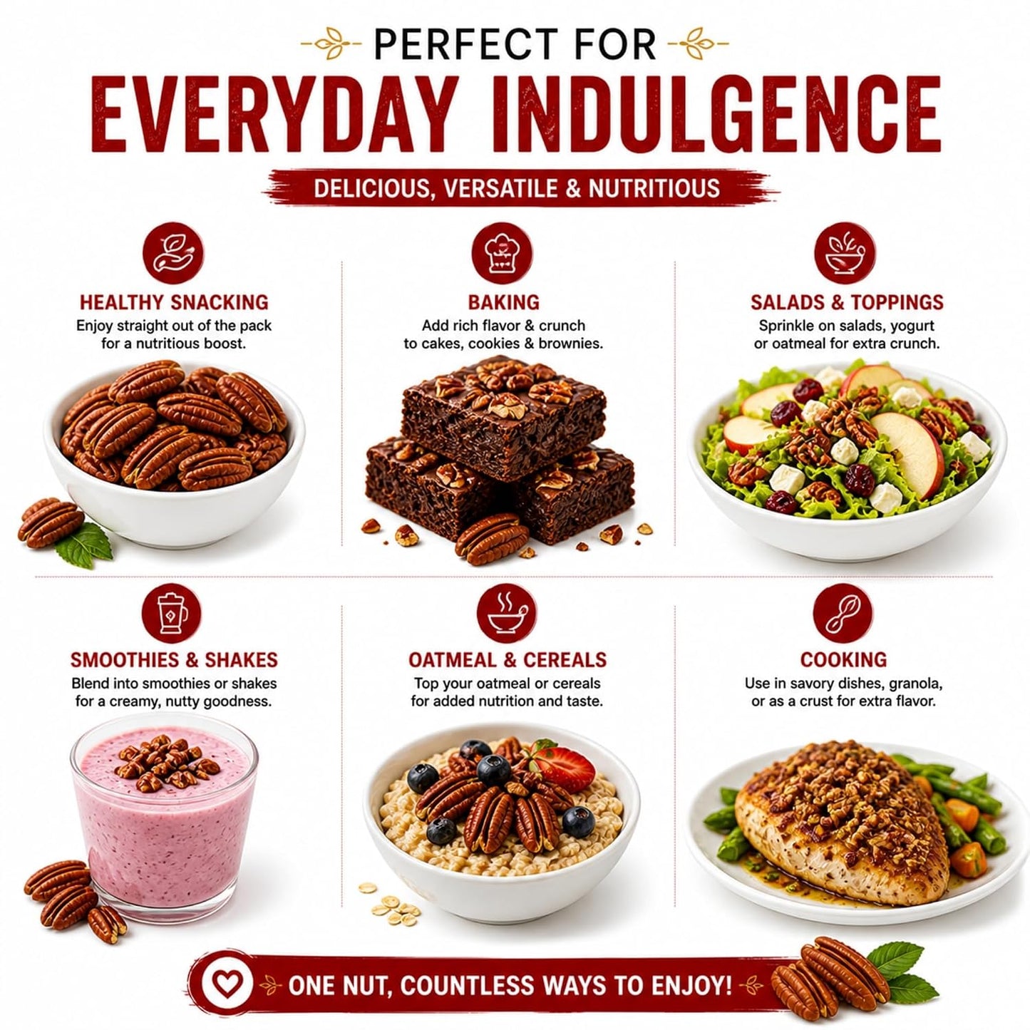 Dry Goods Co. Premium Pecan Nuts | Fresh Crunchy Pecans | Rich Buttery Taste | Healthy Dry Fruit Snack | High Fiber & Nutrient Rich | Ready to Eat Gourmet Nuts