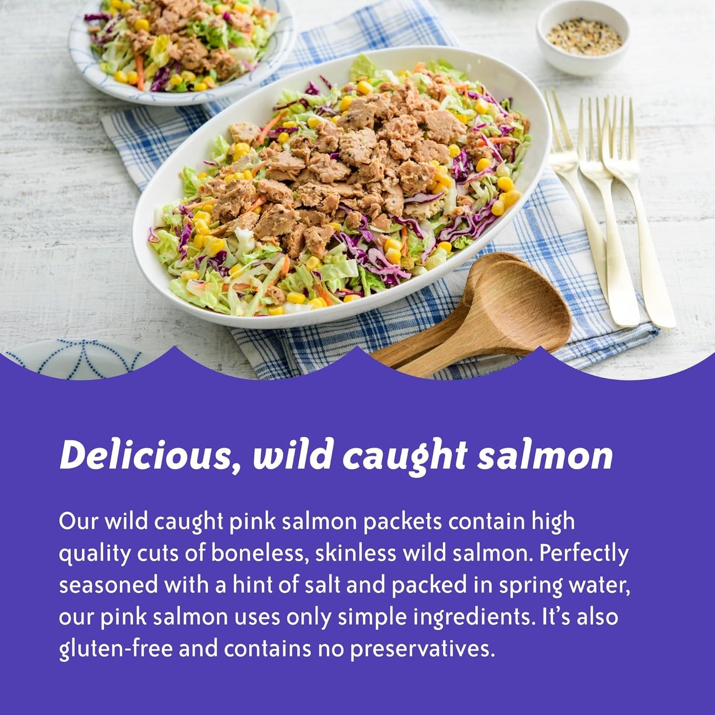 Chicken of the Sea Alaskan Pink Salmon, 2.5 oz. Packet (Pack of 1), Wild Caught Salmon, Skinless & Boneless