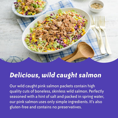 Chicken of the Sea Alaskan Pink Salmon, 2.5 oz. Packet (Pack of 1), Wild Caught Salmon, Skinless & Boneless