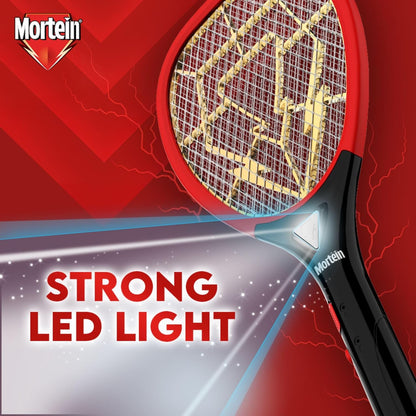 Mortein Advanced Anti-Mosquito Racquet | Mosquito Bat | Electric Fly Swatter | Mosquito Killer Racket | Bat to Hit Mosquito, Multicolor