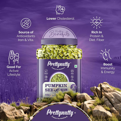 PrettyNutty Raw Pumpkin Seeds – Premium Grade, High Protein, Keto & Vegan Friendly, Gluten-Free, Natural Pepitas for Snacking, Baking & Cooking
