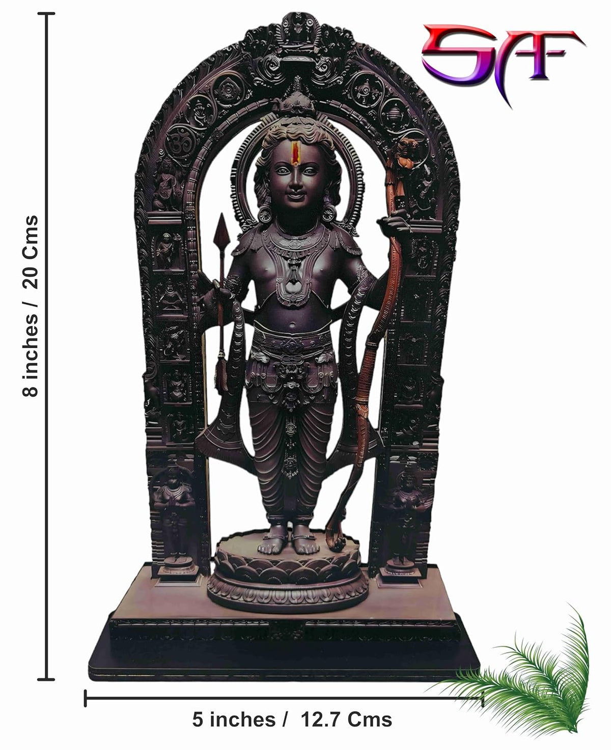 paintings Ram Lalla MDF Cutout of Ram Lalla Statue in Ayodhya Mandir (2D), Idol Home Decor, Divine Gifts, Big Size Ram Lalla Statue 8 inch x 5 inch