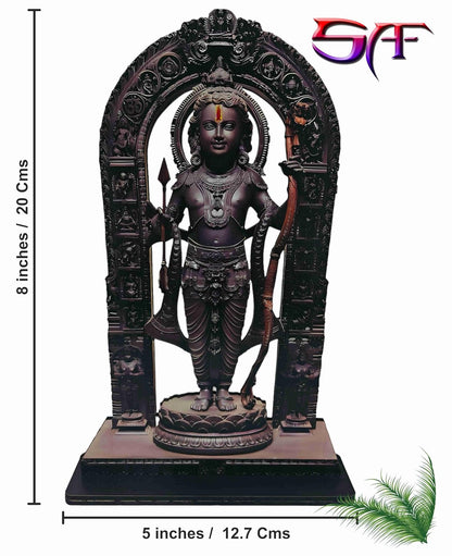 paintings Ram Lalla MDF Cutout of Ram Lalla Statue in Ayodhya Mandir (2D), Idol Home Decor, Divine Gifts, Big Size Ram Lalla Statue 8 inch x 5 inch