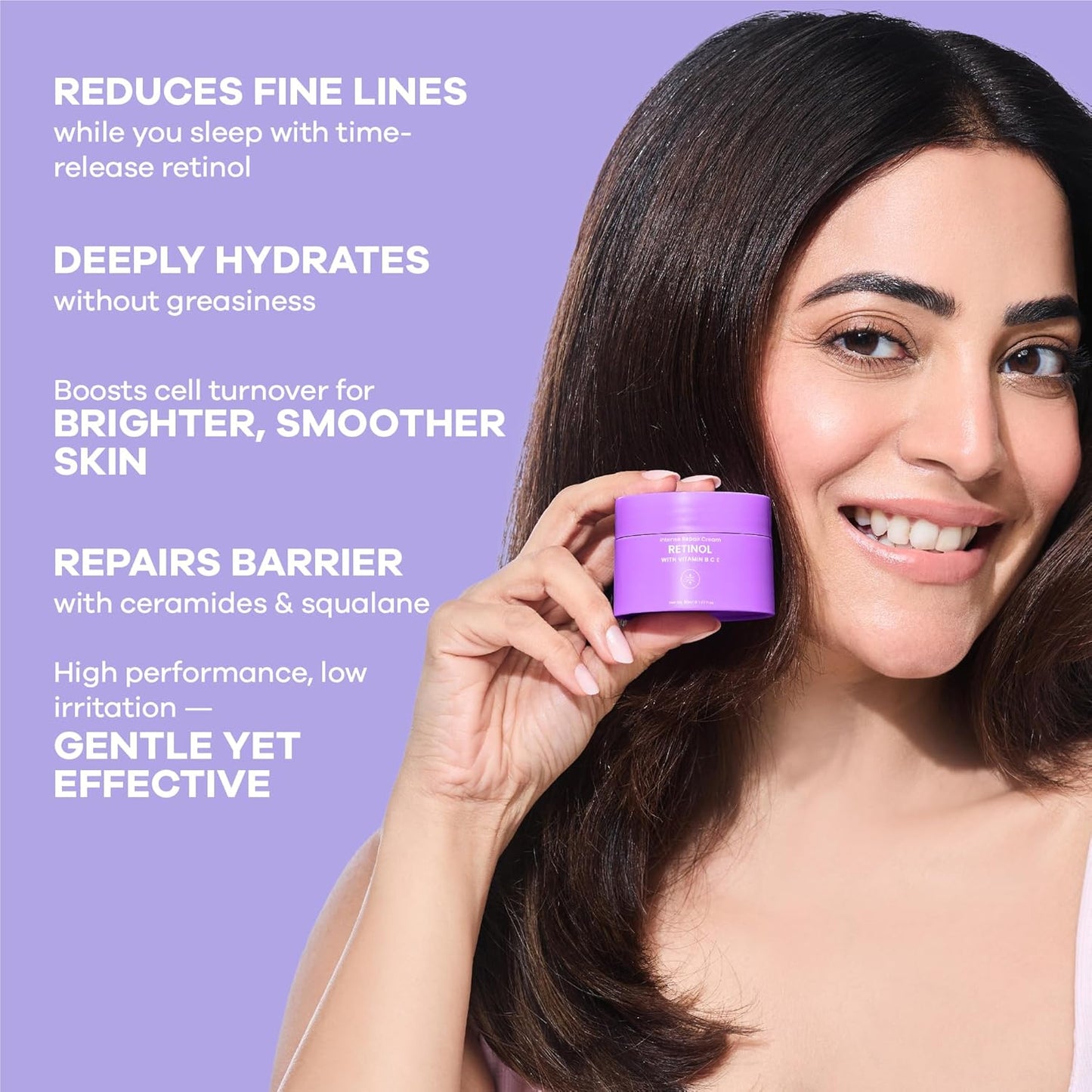 Earth Rhythm Retinol Night Cream – Vitamin B, C & E. Reduces Wrinkles, Intense Repair, Anti Ageing. No Phthalates