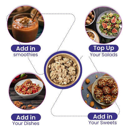 Nutraj Premium Walnuts Kernels 200gm without shell | Walnut | Akhrot Giri | Dry Fruits | Nuts | Grocery Items.