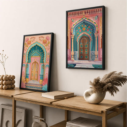Traditional Indian Wall Art — Set of 2 (ART 13, 13x19 INCHES)