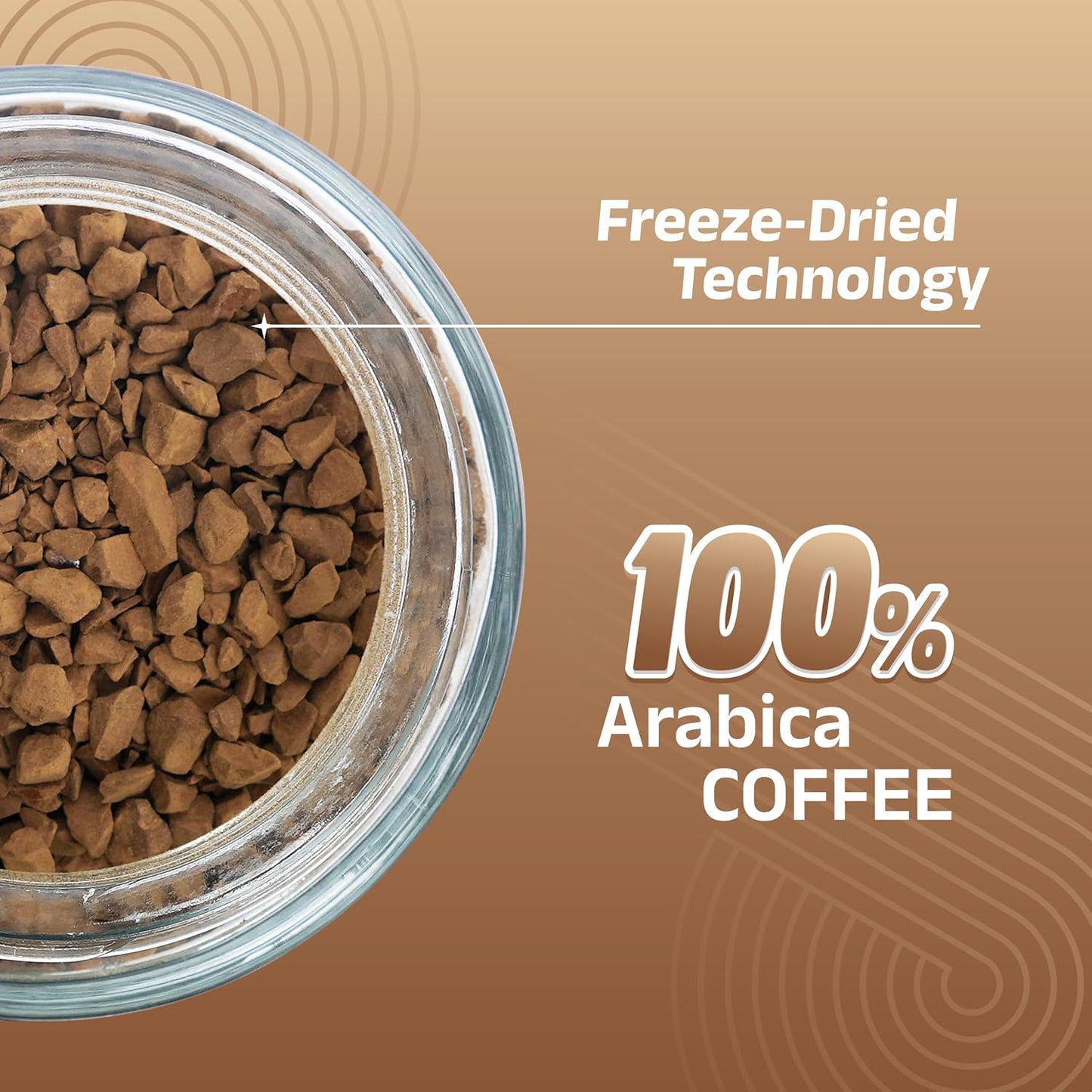 CAFFIA Turkish Hazelnut Premium Instant Coffee | 100% Arabica | Freeze Dried Coffee Powder - 50g | Make Cafe Style Hot or Cold Coffee at Home | Smooth Medium Roast | Rich & Smooth Taste