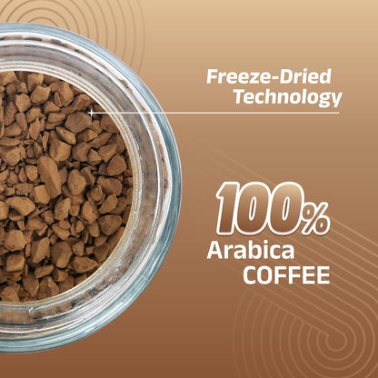 CAFFIA Turkish Hazelnut Premium Instant Coffee | 100% Arabica | Freeze Dried Coffee Powder - 50g | Make Cafe Style Hot or Cold Coffee at Home | Smooth Medium Roast | Rich & Smooth Taste