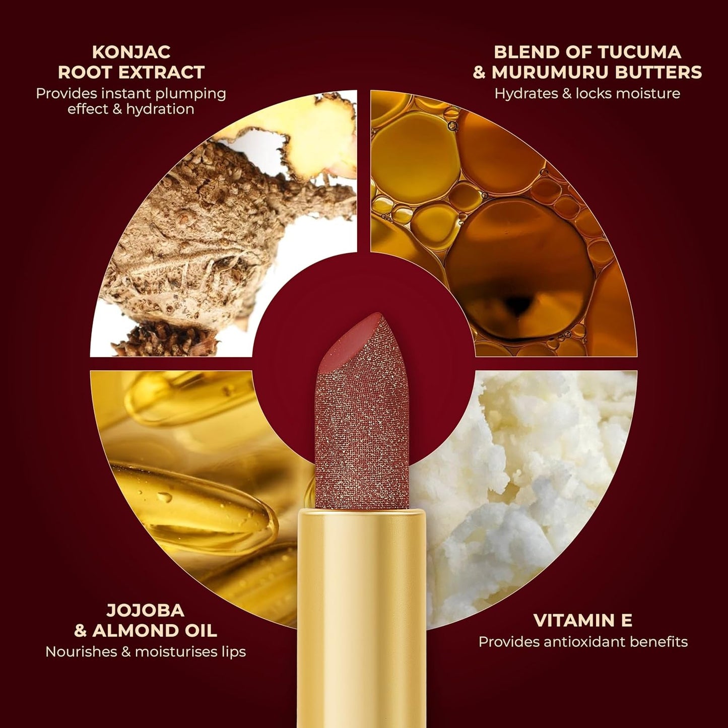 LoveChild Masaba "The Batua" Lipstick, Gulaabo (Red) Rich Satin Finish Lipstick with Built-in Mirror, Hydrating, Nourishing Formula with Jojoba Oil, 4g