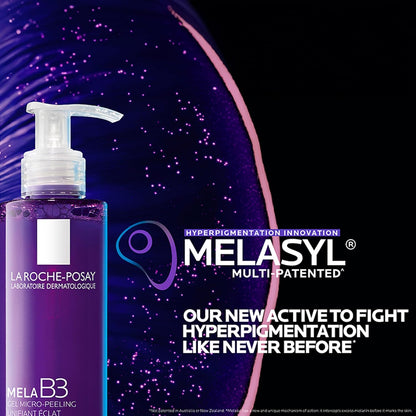 Melasyl product with purple background and branding