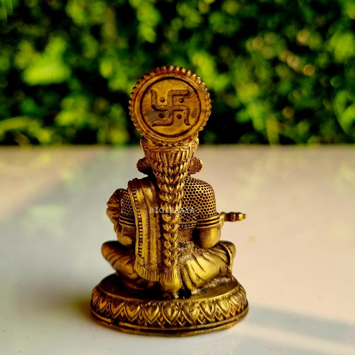 BIGIRAAYA Annapurna Brass Idol – 100% Pure Brass | Handcrafted Bombay Wax Sculpture | Lightweight & Premium Finish | Sacred Pooja Gift for Home Temple & Festive Decor – 6cm (50 Grams)