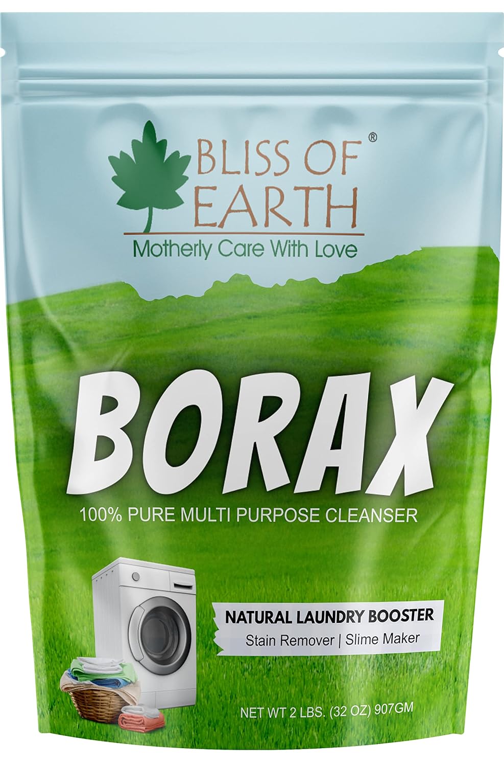 Bliss of Earth Borax Powder For Washing Cloths, Slime Maker, Cleaning & Stain Remover, Ants Killer, 100% Pure Sodium Borate Powder 113GM