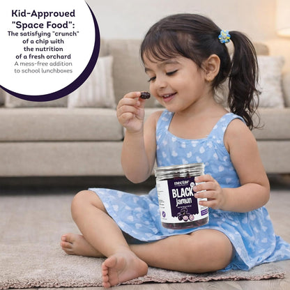 Nectar Superfoods Freeze Dried Black jamun slices- 50 grams Jar-Pack of 1 Nos | 100% Natural & Pure | No Preservatives, No Sugar Added, Vegan | Ideal for Cooking & Seasoning | Made in India