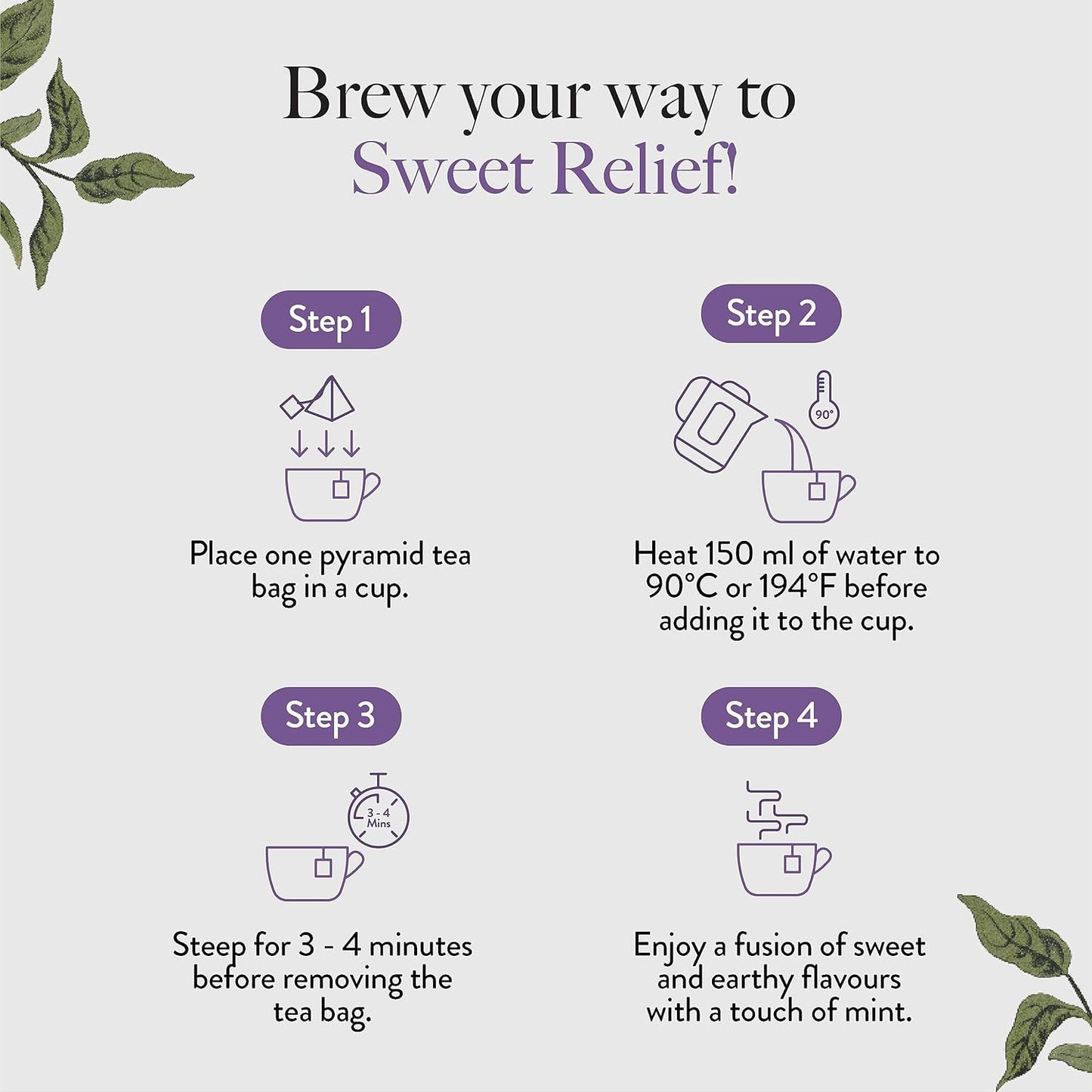 Wellbeing Nutrition Her Care Tea for PCOS PCOD | Herbal Tea for Women with Shatavari & Chasteberry for PMS Relief, Hormonal Imbalance & Regularize Menstrual Cycle (20 Pyramid Tea Bags)