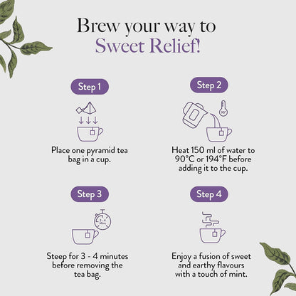 Wellbeing Nutrition Her Care Tea for PCOS PCOD | Herbal Tea for Women with Shatavari & Chasteberry for PMS Relief, Hormonal Imbalance & Regularize Menstrual Cycle (20 Pyramid Tea Bags)