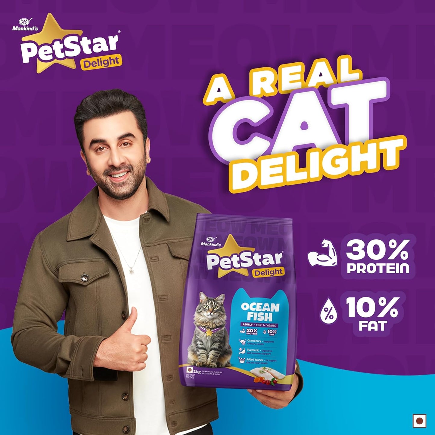 Mankind PetStar Adult Cat Food – Ocean Fish Flavour (1 KG) | Complete Nutrition with Taurine & Omega for Urinary, Digestive & Heart Health