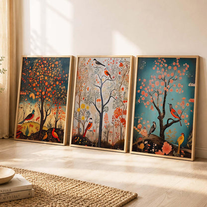 Premium Digital Painting with Frame for Home Decor - Painting for Living Room Bedroom Office Room Decor - Painting for Wall Decoration - Pack of 3 (Modern Art Painting, Design01, 10X13 inch)